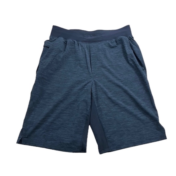 Lululemon T.H.E. Short Linerless 9" Heather Allover Iron Blue True Navy Medium - Picture 4 of 8